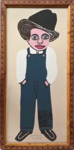 Elvis at Three with Overalls Published circa 1990-2000 Signed limited-edition screenprint on rag paper, #99/100 to David 32” x 15 ¾” Howard FInster