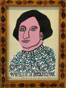 George Washington Published circa 1990-2000 Signed limited-edition screenprint on rag paper, #20/100 12” x 8 ¾” Howard Finster