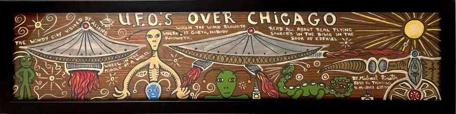 Michael Finster"s UFOs Over Chicago #5848 4.19.2012 6.75”x27.5”
